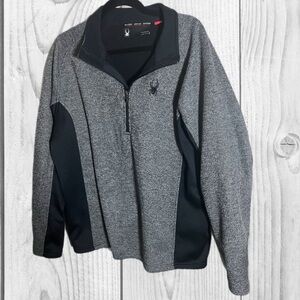 Spyder Gray and Black Men's Zip Up Swearer size XXL